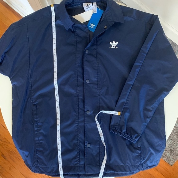Adidas Original Trefoil Coach Jacket Navy Men’s Size Medium New - Picture 3 of 8
